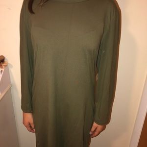 Olive green long sleeve dress